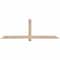 Ekena Millwork Eugene Smooth Timber Gable Bracket, Douglas Fir, 72"W x 24"H x 3 1/2"D x 3 1/2"F, 8/12 Pitch GBW072X24X0404EUG00SDF - alternate 1